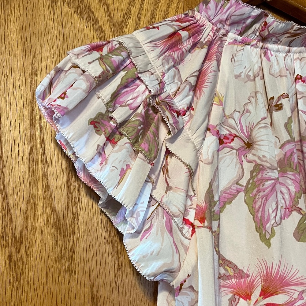 Philosophy Floral Blouse in Pink and Cream - Picture 10 of 12